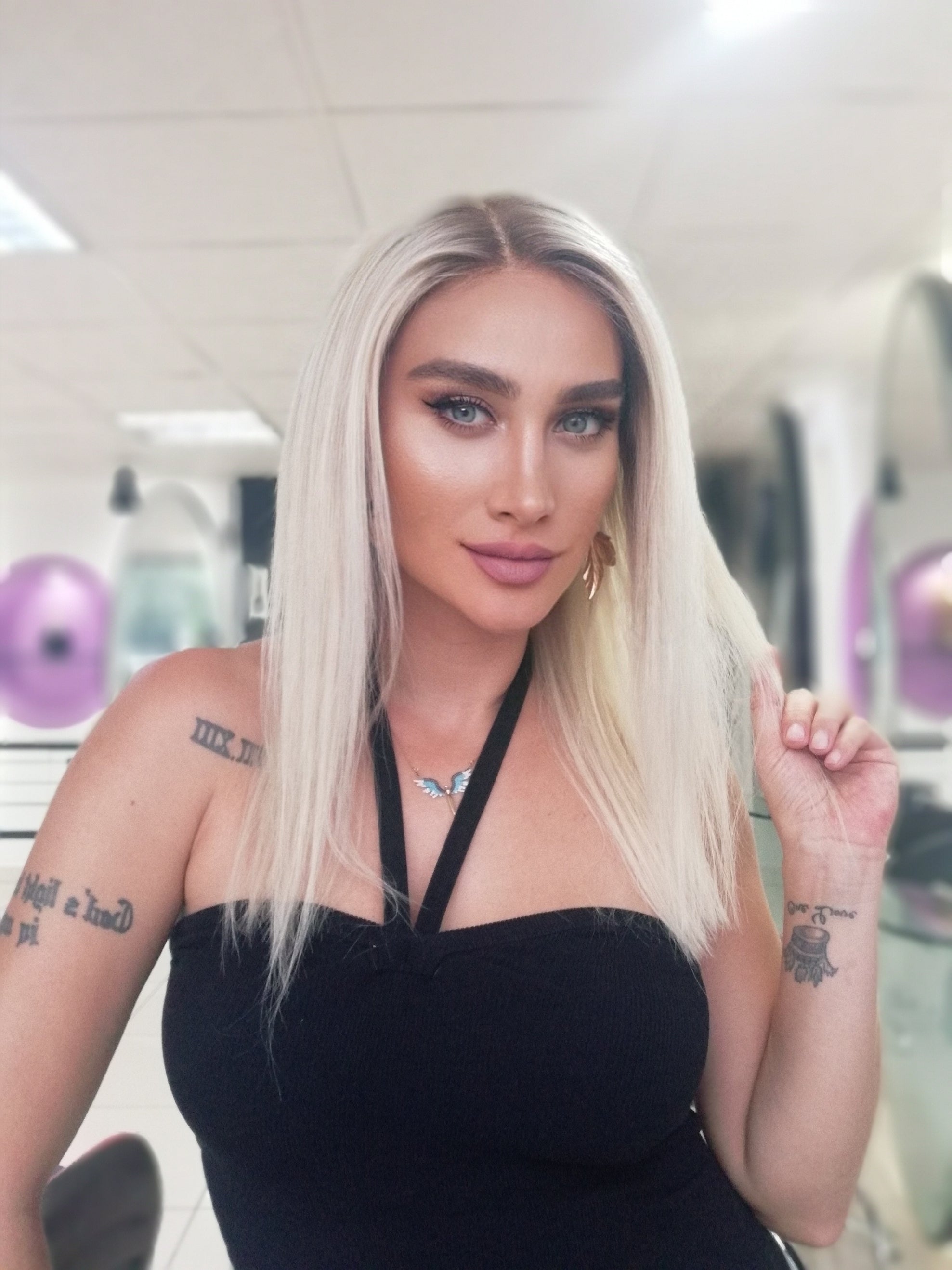 CAROL PLATİN SARIŞIN OMBRELİ DANTEL PERUK ÜNİTESİ