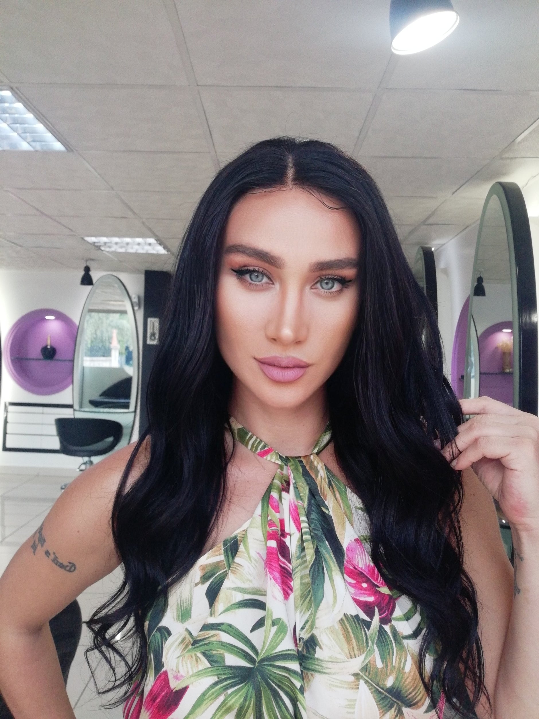 ERIKA KOYU KAHVE VUCUT DALGA DANTEL PERUK ÜNİTESİ
