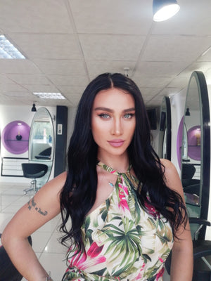 ERIKA KOYU KAHVE VUCUT DALGA DANTEL PERUK ÜNİTESİ