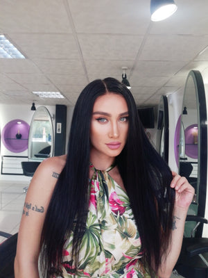 ANABELLA KOYU KAHVE DANTEL PERUK ÜNİTESİ