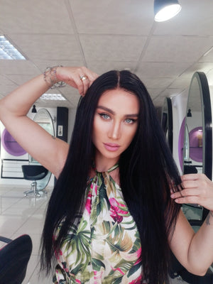 ANABELLA KOYU KAHVE DANTEL PERUK ÜNİTESİ