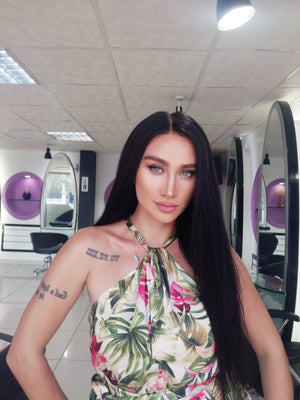 ANABELLA KOYU KAHVE DANTEL PERUK ÜNİTESİ