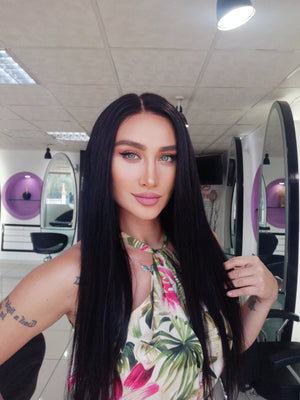 ANABELLA KOYU KAHVE DANTEL PERUK ÜNİTESİ