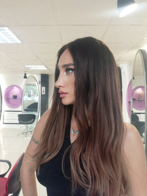 RACHEL KAHVERENGİ OMBRE DANTEL PERUK ÜNİTESİ