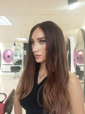 RACHEL KAHVERENGİ OMBRE DANTEL PERUK ÜNİTESİ