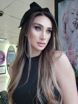 EMANUELA KARAMEL OMBRELİ DANTEL PERUK ÜNİTESİ