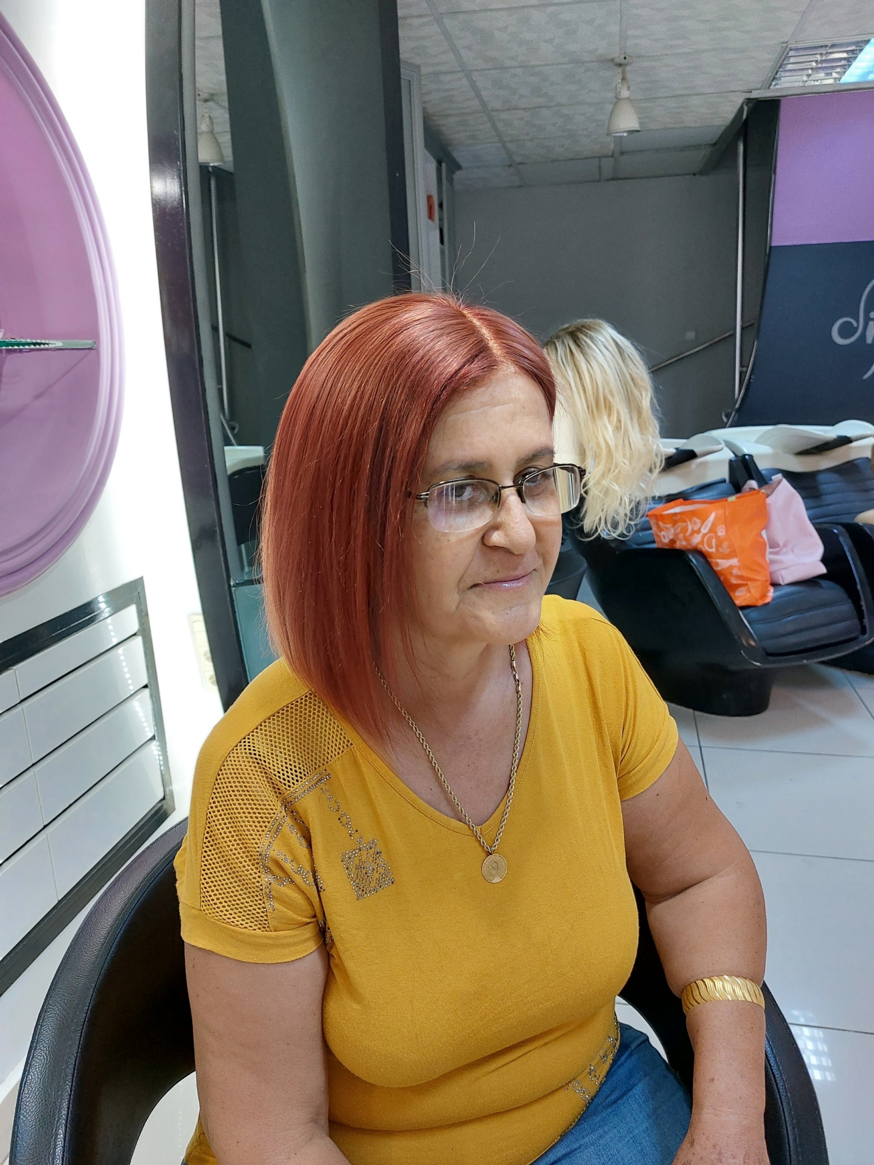 AMBER BAKIR KIZIL BOB STİL DANTEL PERUK ÜNİTESİ