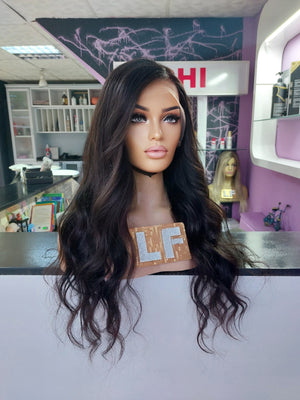 ERIKA KOYU KAHVE DANTEL PERUK ÜNİTESİ