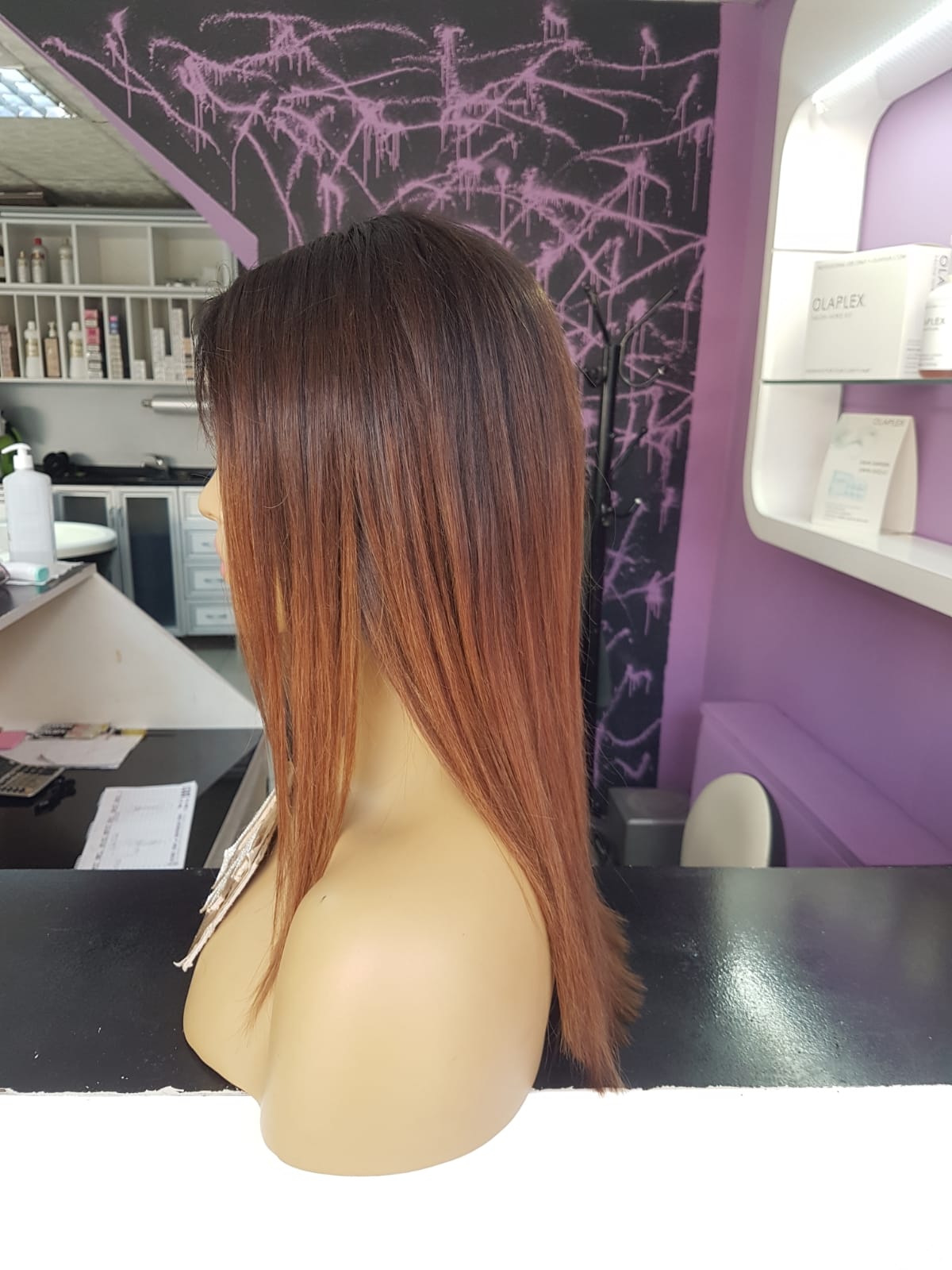 ALESANDRA KAHVERENGİ OMBRELİ DANTEL PERUK ÜNİTESİ