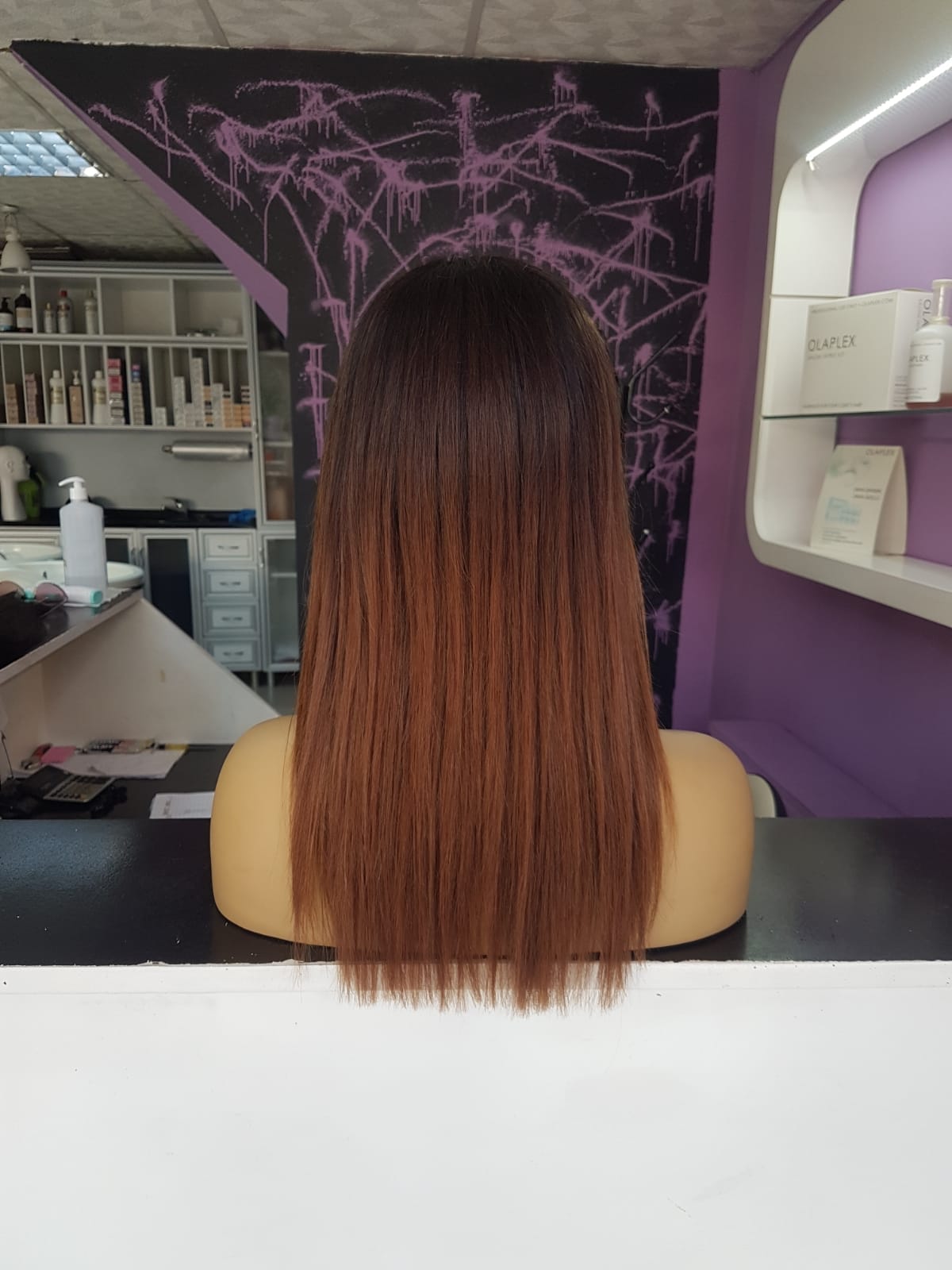 ALESANDRA KAHVERENGİ OMBRELİ DANTEL PERUK ÜNİTESİ