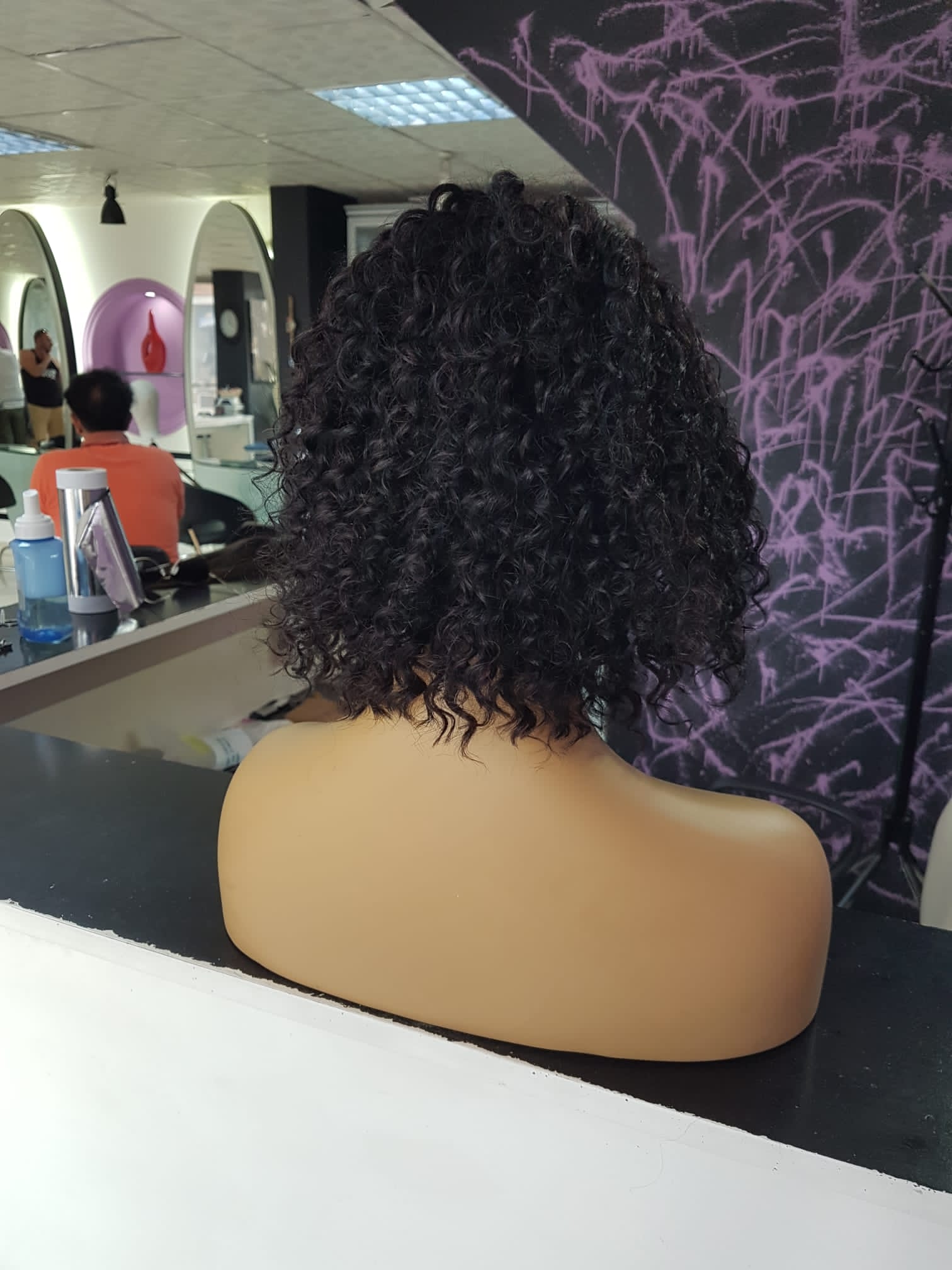 NINNA AFRO DALGALI BOB NATUREL RENK DANTEL PERUK ÜNİTESİ