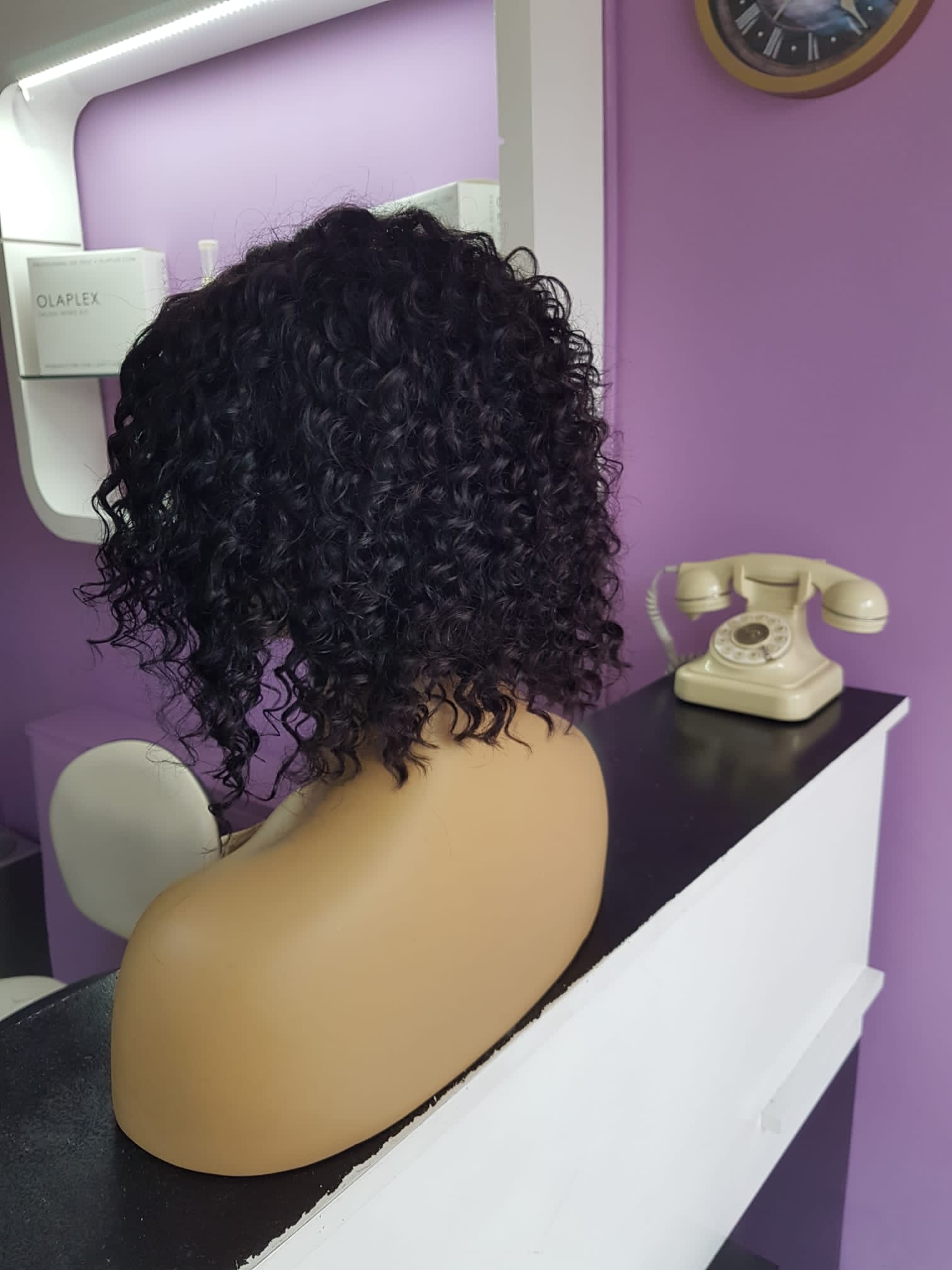 NINNA AFRO DALGALI BOB NATUREL RENK DANTEL PERUK ÜNİTESİ