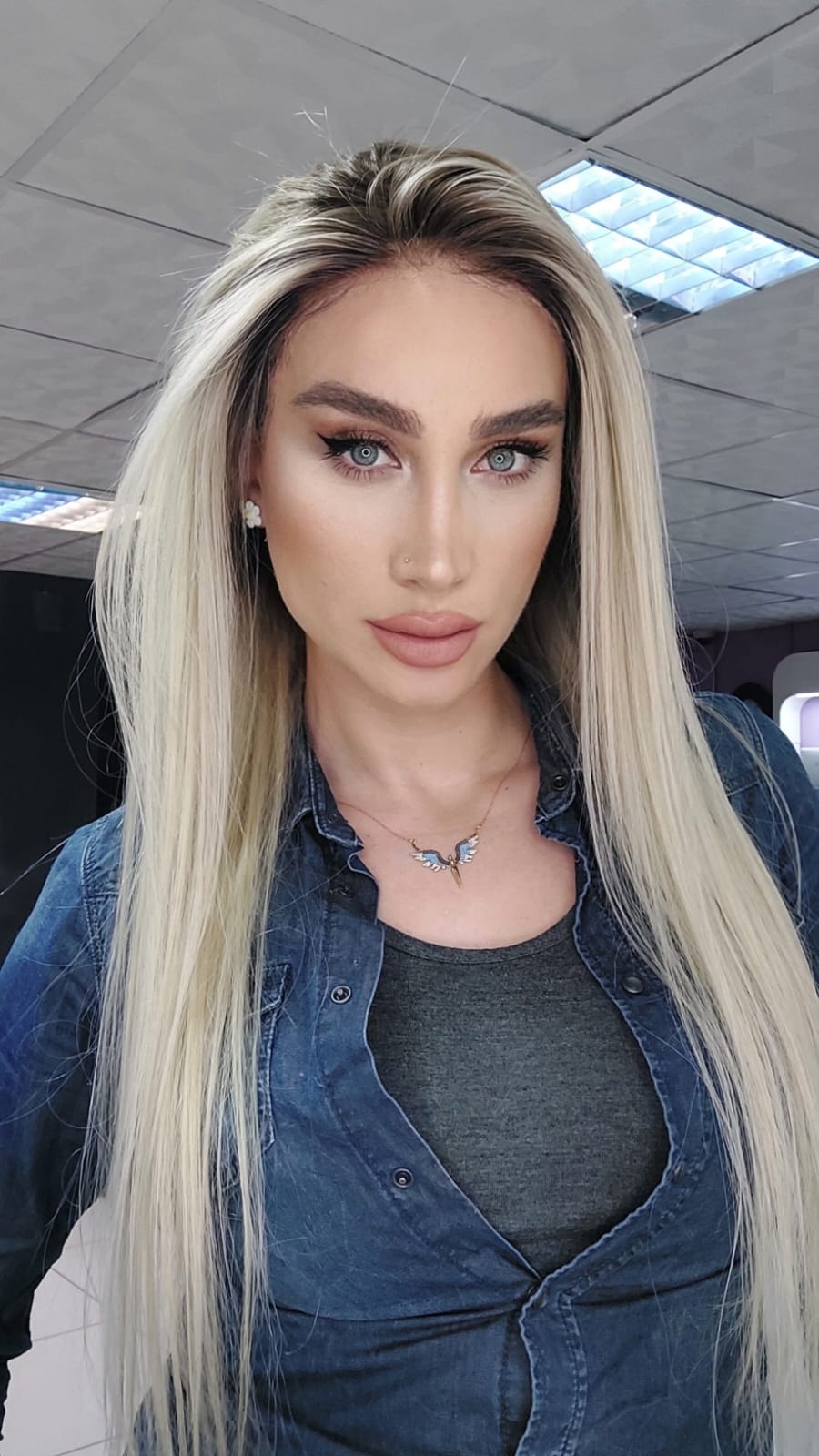 LENA PLATİN SARIŞIN DANTEL PERUK ÜNİTESİ