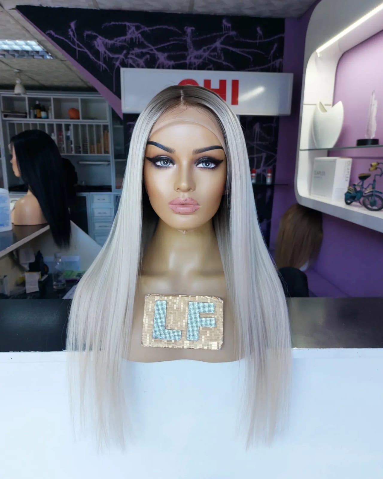 LENA PLATİN SARIŞIN DANTEL PERUK ÜNİTESİ