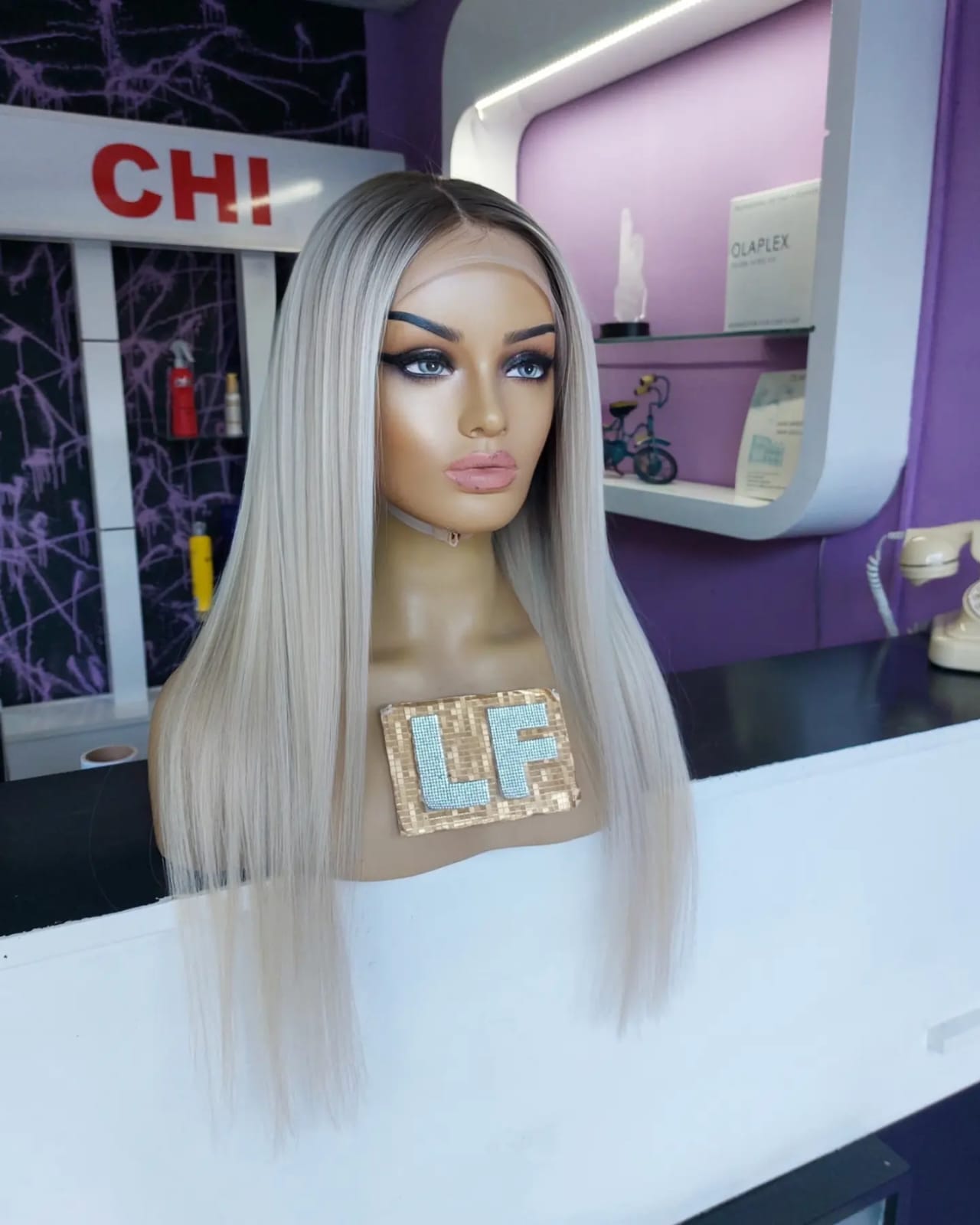 LENA PLATİN SARIŞIN DANTEL PERUK ÜNİTESİ