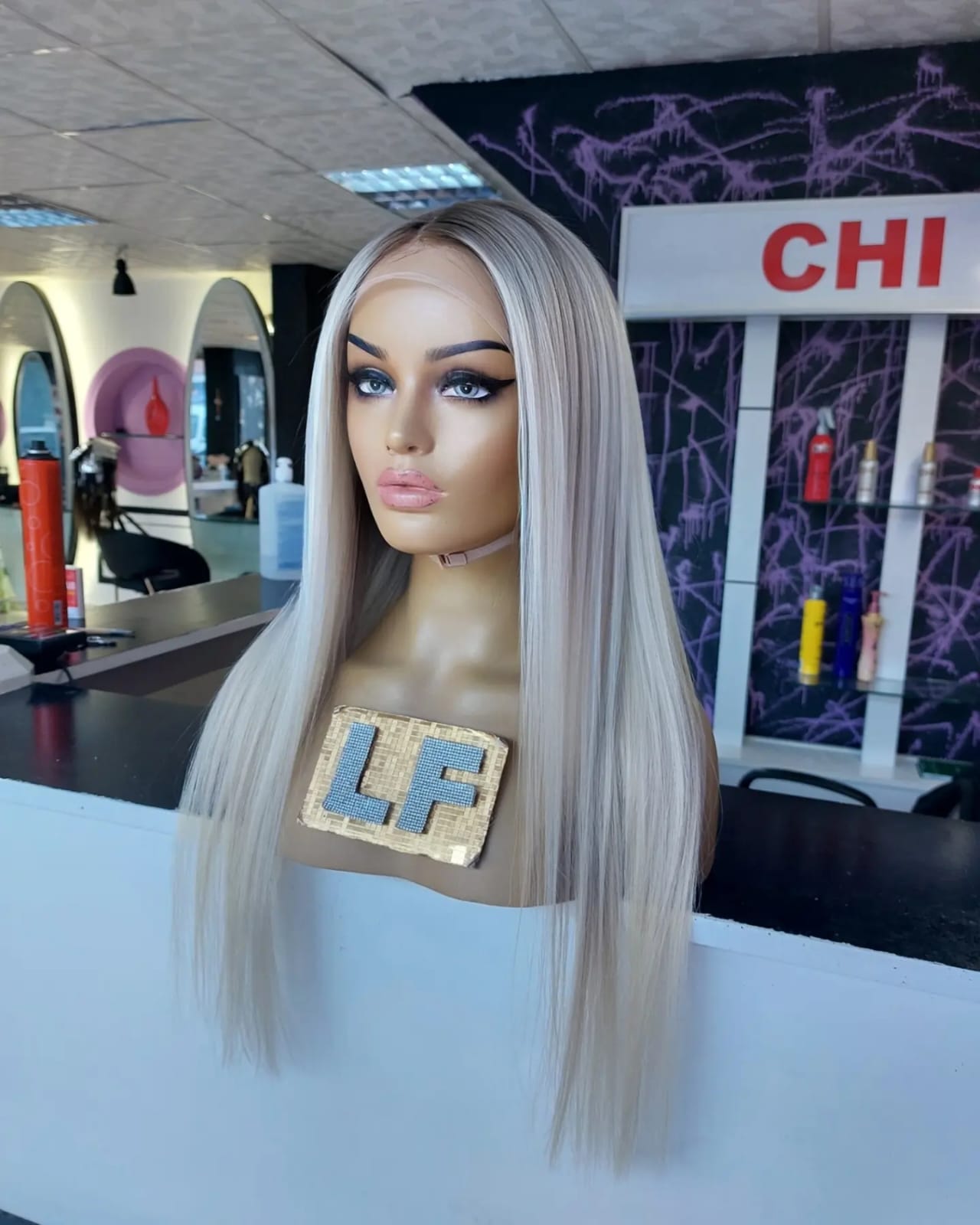 LENA PLATİN SARIŞIN DANTEL PERUK ÜNİTESİ