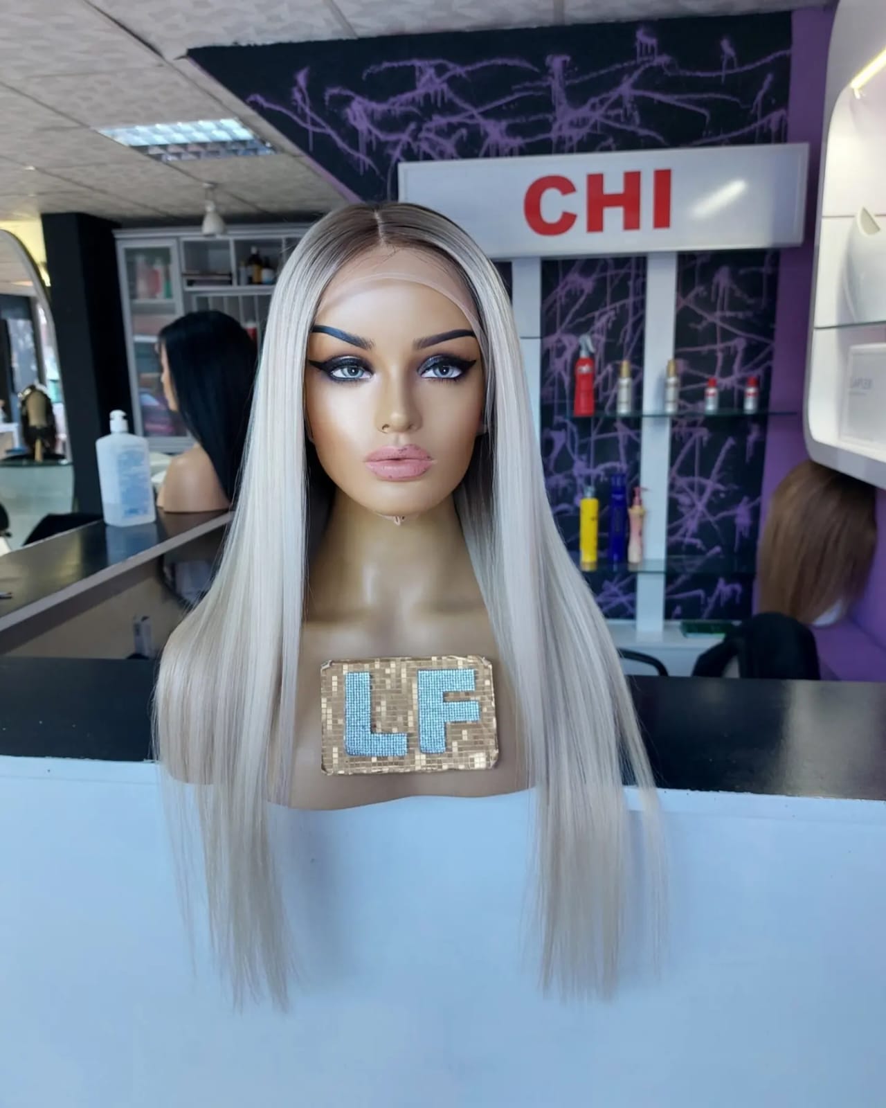 LENA PLATİN SARIŞIN DANTEL PERUK ÜNİTESİ