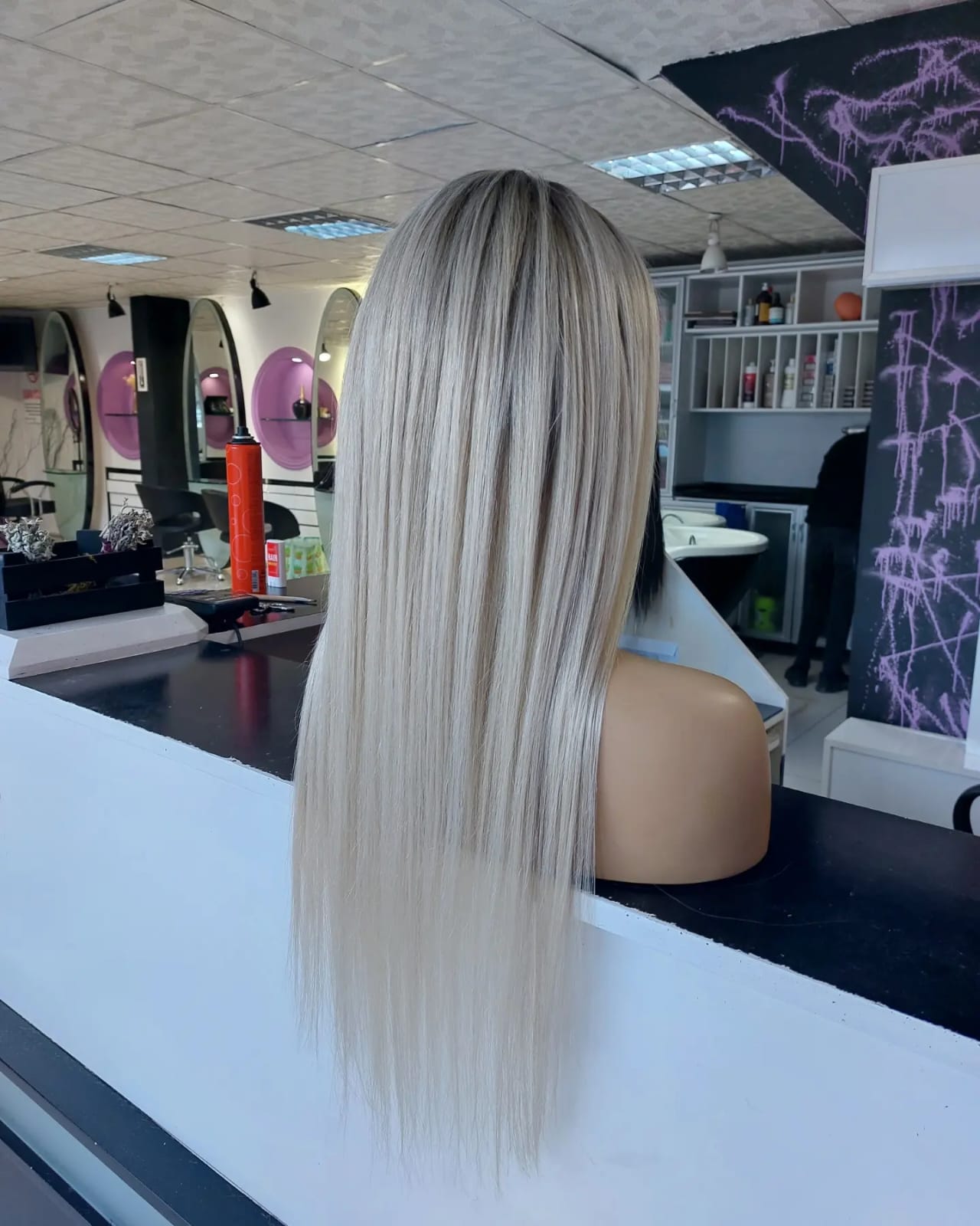 LENA PLATİN SARIŞIN DANTEL PERUK ÜNİTESİ