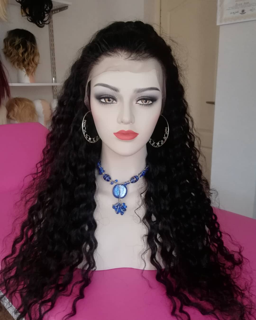 CARLOTTA SİYAH SU DALGASI DANTEL PERUK ÜNİTESİ