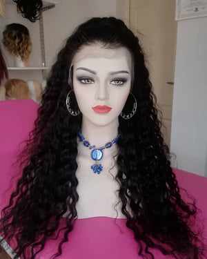 CARLOTTA SİYAH SU DALGASI DANTEL PERUK ÜNİTESİ