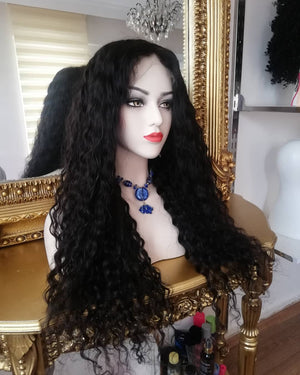 CARLOTTA SİYAH SU DALGASI DANTEL PERUK ÜNİTESİ