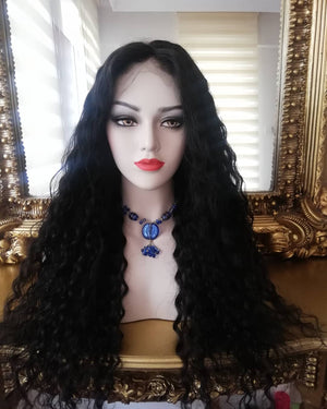 CARLOTTA SİYAH SU DALGASI DANTEL PERUK ÜNİTESİ