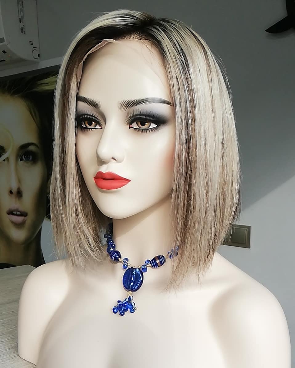 FAYE PLATIN IŞILTILI DANTEL PERUK ÜNİTESİ
