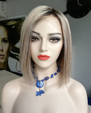 FAYE PLATIN IŞILTILI DANTEL PERUK ÜNİTESİ
