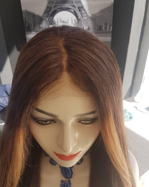 DARCI KAHVERENGİ BALYAJ DANTEL PERUK ÜNİTESİ