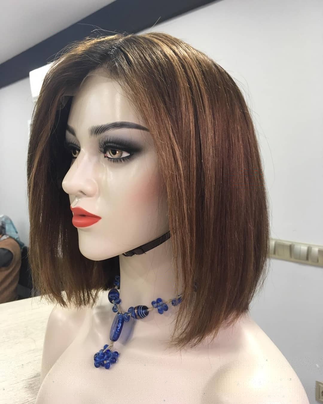 MELODIE KAHVERENGİ IŞILTILI BOB DANTEL PERUK ÜNİTESİ