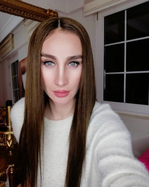 GINGER KUMRAL KAHVE DANTEL PERUK ÜNİTESİ