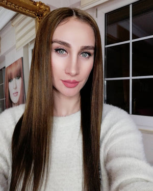 GINGER KUMRAL KAHVE DANTEL PERUK ÜNİTESİ