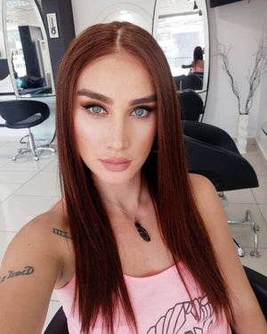 LUCIA ÇİKOLATA KAHVERENGİ DANTEL PERUK ÜNİTESİ