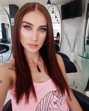 LUCIA ÇİKOLATA KAHVERENGİ DANTEL PERUK ÜNİTESİ