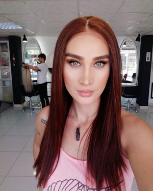 LUCIA ÇİKOLATA KAHVERENGİ DANTEL PERUK ÜNİTESİ