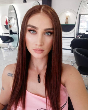 LUCIA ÇİKOLATA KAHVERENGİ DANTEL PERUK ÜNİTESİ