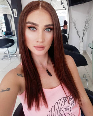 LUCIA ÇİKOLATA KAHVERENGİ DANTEL PERUK ÜNİTESİ
