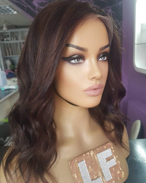 JIMENA KAHVERENGİ IŞILTILI DANTEL PERUK ÜNİTESİ