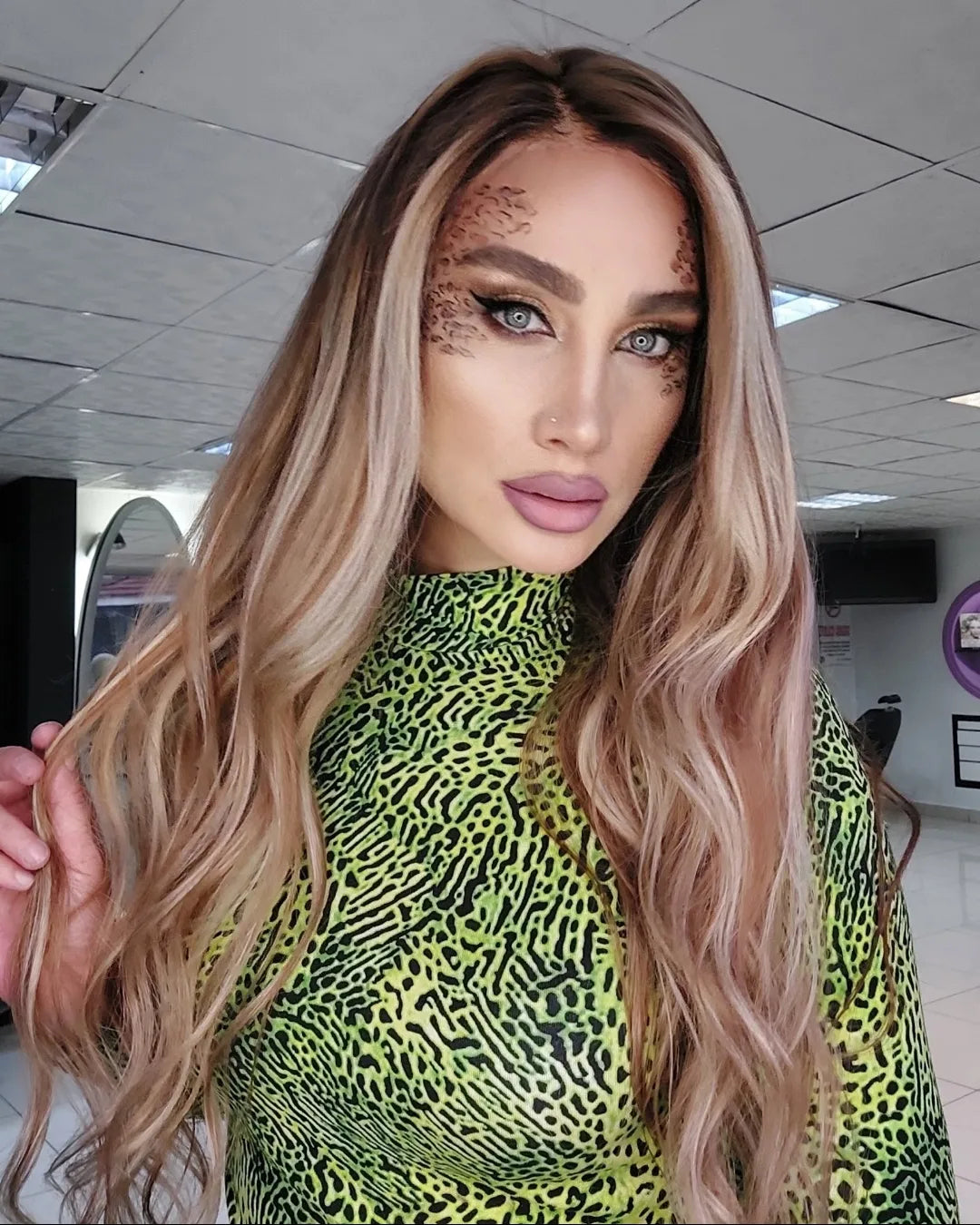 NATALIE KUMRAL ZEMİN SARIŞIN BALYAJ DANTEL PERUK ÜNİTESİ
