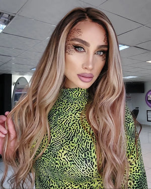 NATALIE KUMRAL ZEMİN SARIŞIN BALYAJ DANTEL PERUK ÜNİTESİ
