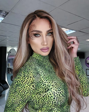 NATALIE KUMRAL ZEMİN SARIŞIN BALYAJ DANTEL PERUK ÜNİTESİ