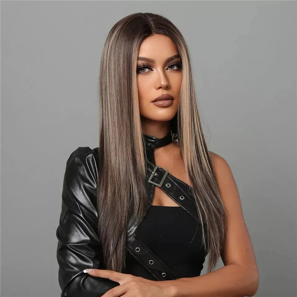 JADE ALTIN IŞILTILI PROTEİN FİBER SENTETİK DANTEL PERUK ÜNİTESİ