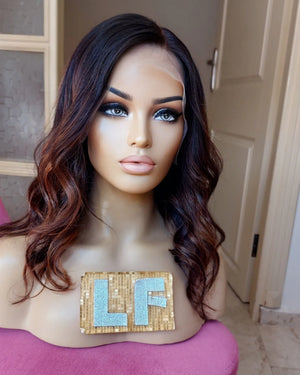 TINA NATUREL KOYU KAHVE IŞILTILI DANTEL PERUK ÜNİTESİ