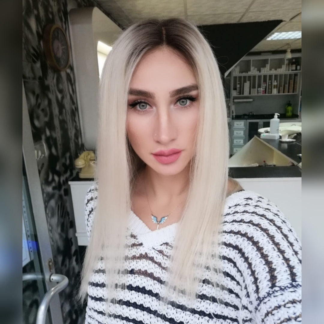 DOLLY PLATIN SARIŞIN DANTEL PERUK ÜNİTESİ