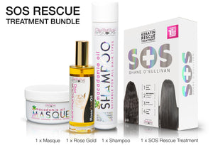 SOS - Paket (Macadamia Şampuanı, Maske ve Gül Altın Yağı)