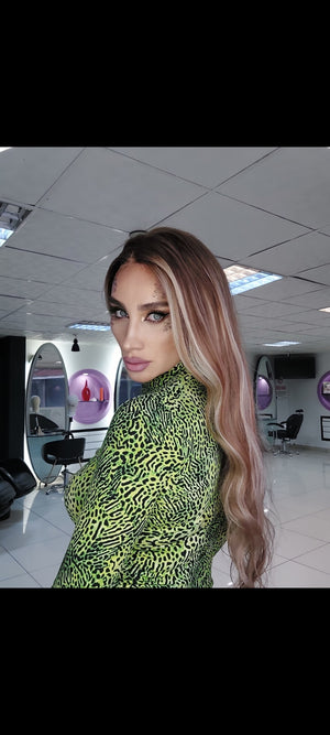 NATALIE KUMRAL ZEMİN SARIŞIN BALYAJ DANTEL PERUK ÜNİTESİ
