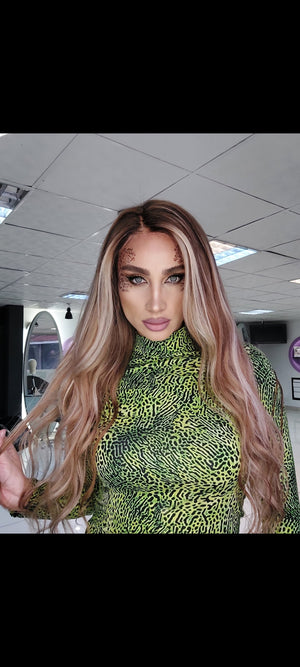 NATALIE KUMRAL ZEMİN SARIŞIN BALYAJ DANTEL PERUK ÜNİTESİ