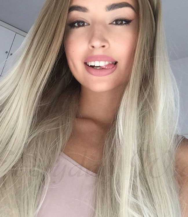 ASHLEY PLATIN OMBRE PROTEIN FIBER DANTEL PERUK ÜNİTESİ