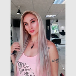 LEONA BUZ SARIŞIN RÖFLELİ DANTEL PERUK ÜNİTESİ