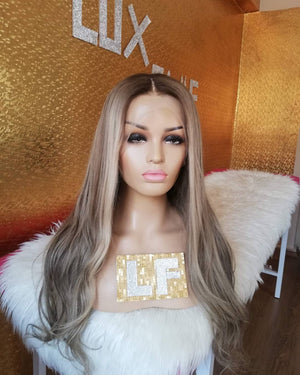 KHLOE SARIŞIN RÖFLELİ DANTEL PERUK ÜNİTESİ